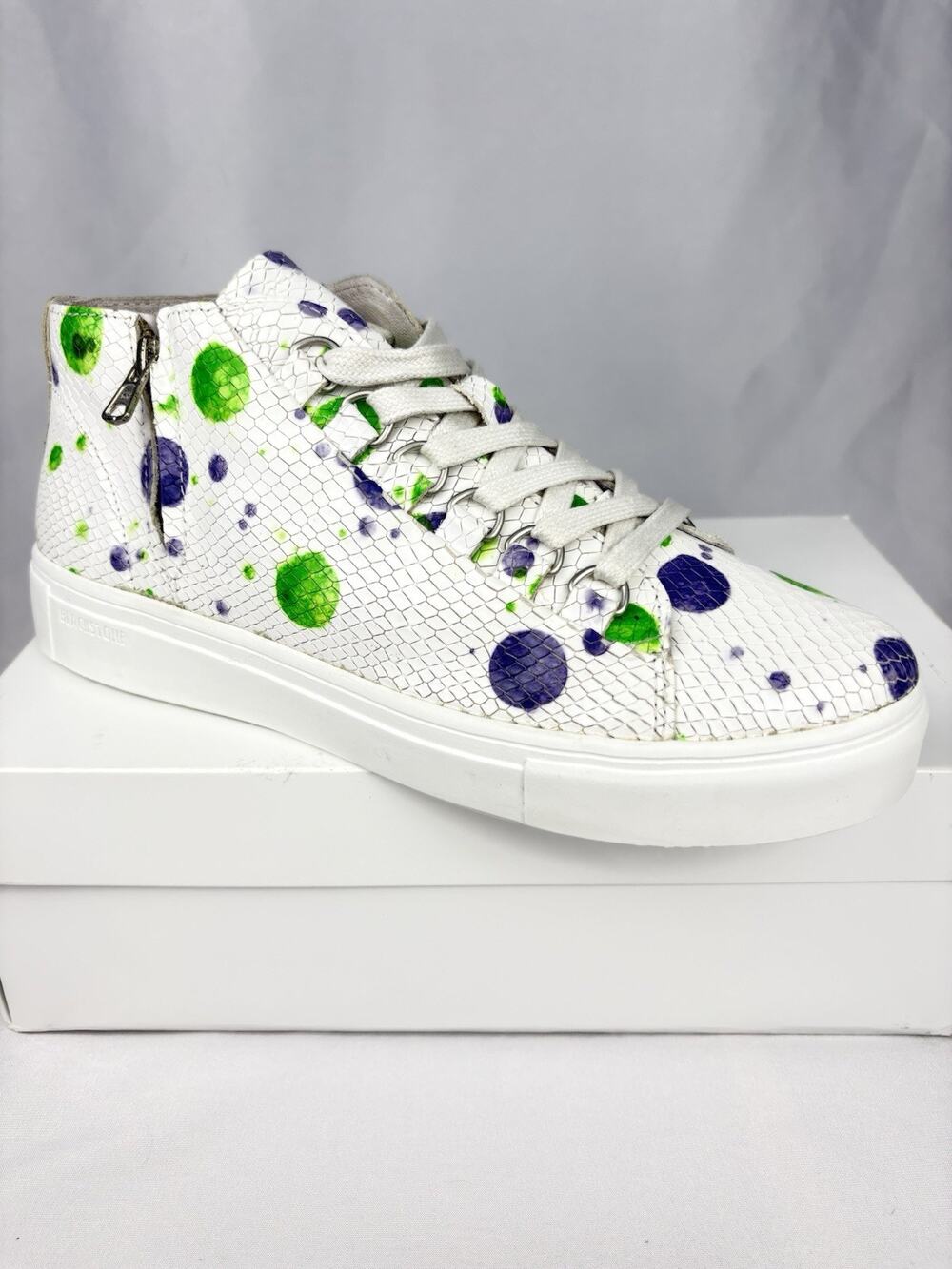 Blackstone NL-43 White Leather Mid Top Sneakers Women’s Size US 8.5 EU 39 New